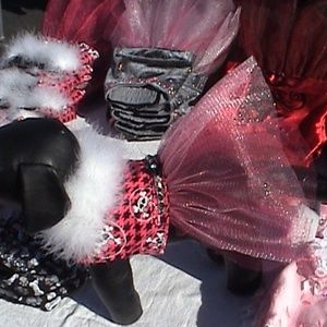 Punk Party dress w/studs dog clothes x small new!